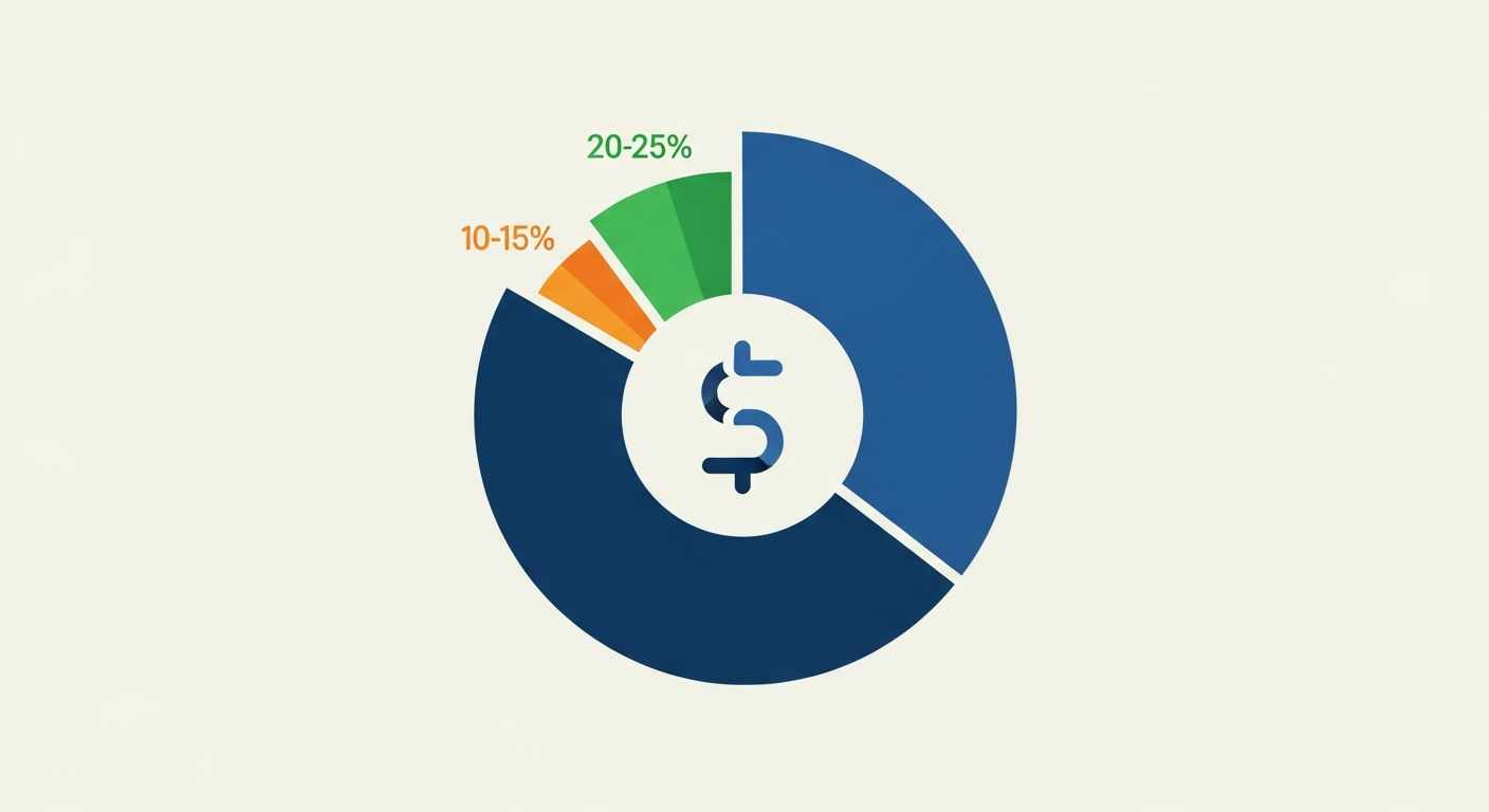 Wykres kołowy przedstawiający strukturę kosztów Amazon FBA