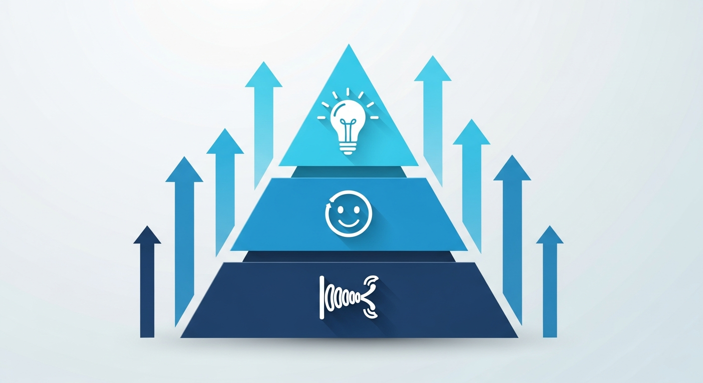 Infografika przedstawiająca piramidę korzyści z wdrożenia headless e-commerce.