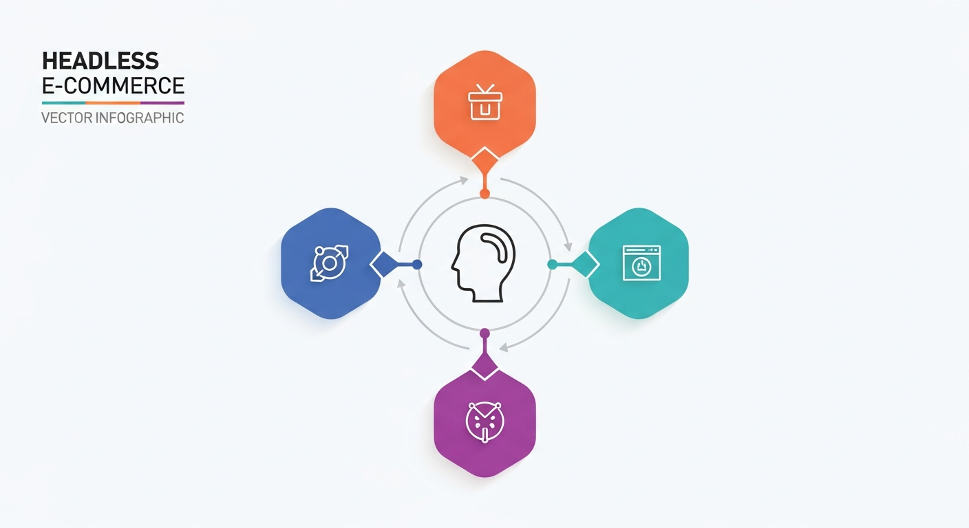 Diagram przedstawiający profile firm, dla których headless e-commerce jest optymalnym rozwiązaniem.