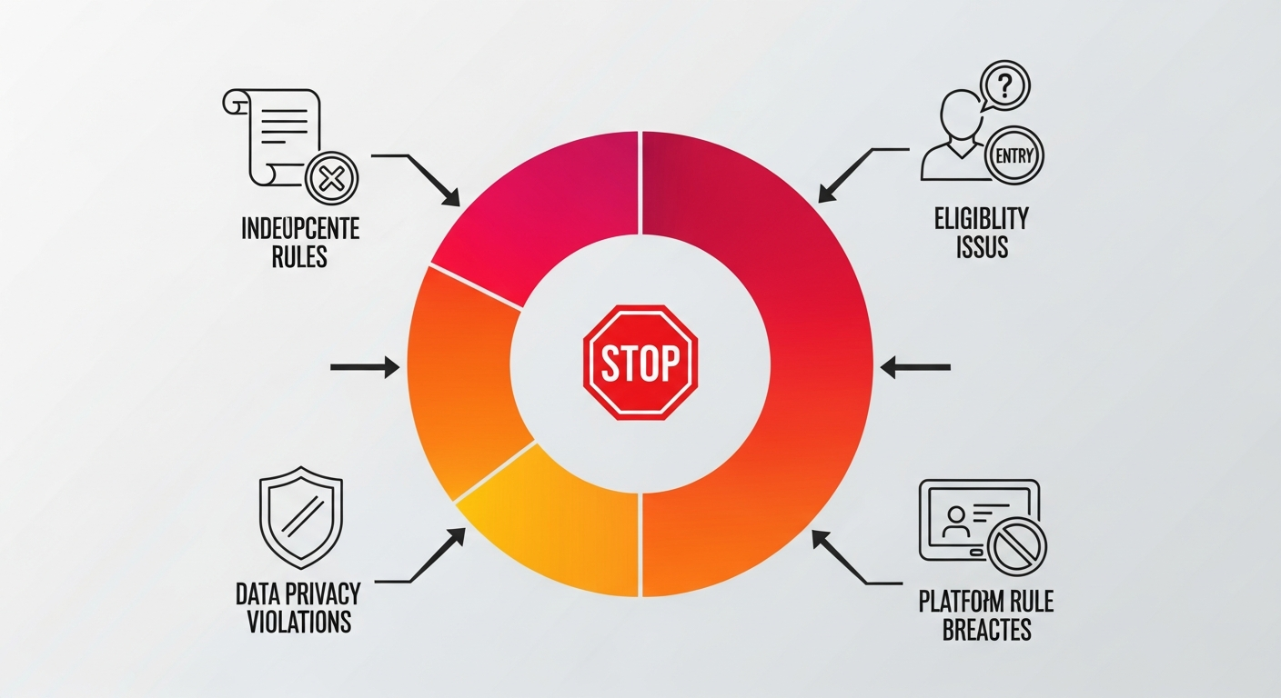 Diagram najczęstszych pułapek prawnych w organizacji konkursów
