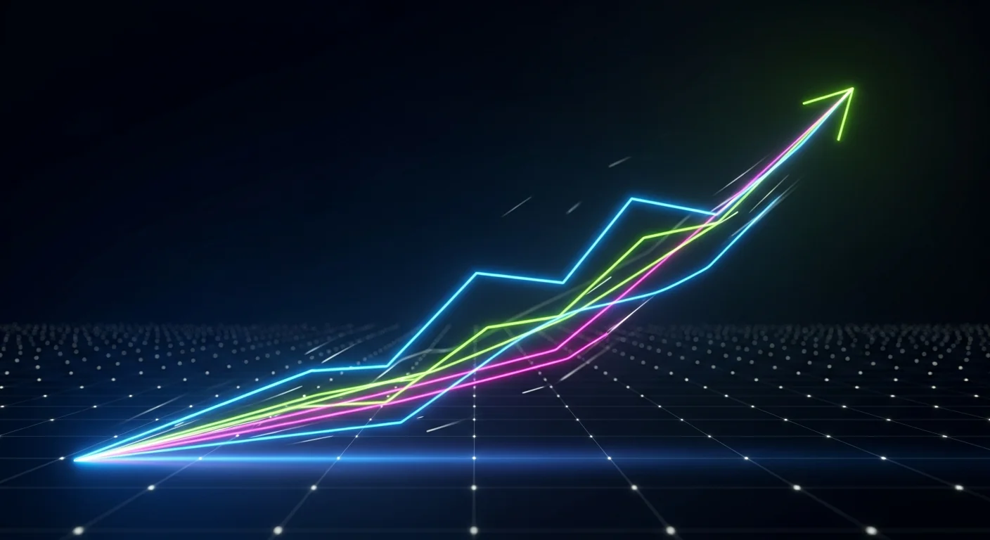Wykres przedstawiający statystyki użytkowników TikTok od momentu powstania