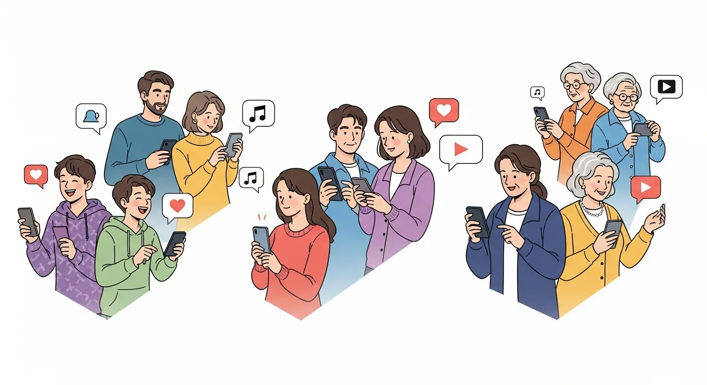 Grafika przedstawiająca wiek użytkowników TikTok oraz zasady korzystania z platformy.