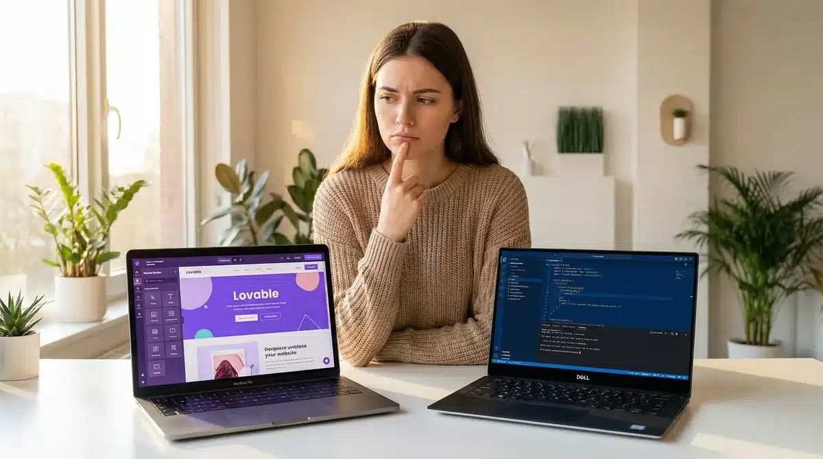 Porównanie Lovable i Bolt - dwa laptopy z interfejsami narzędzi